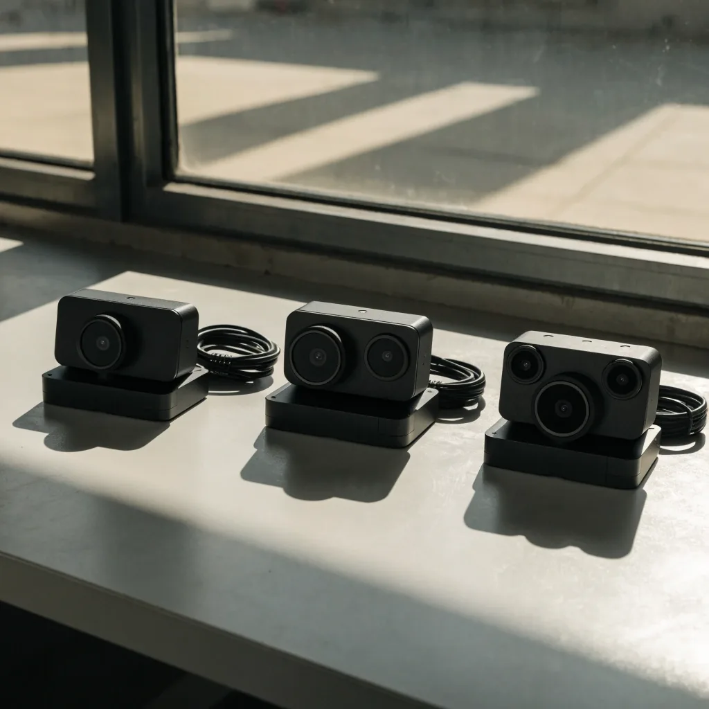 منظر داخلي لسيارة في شمس الظهيرة مع داش كام Hairpim Exclusive مثبّت على الزجاج